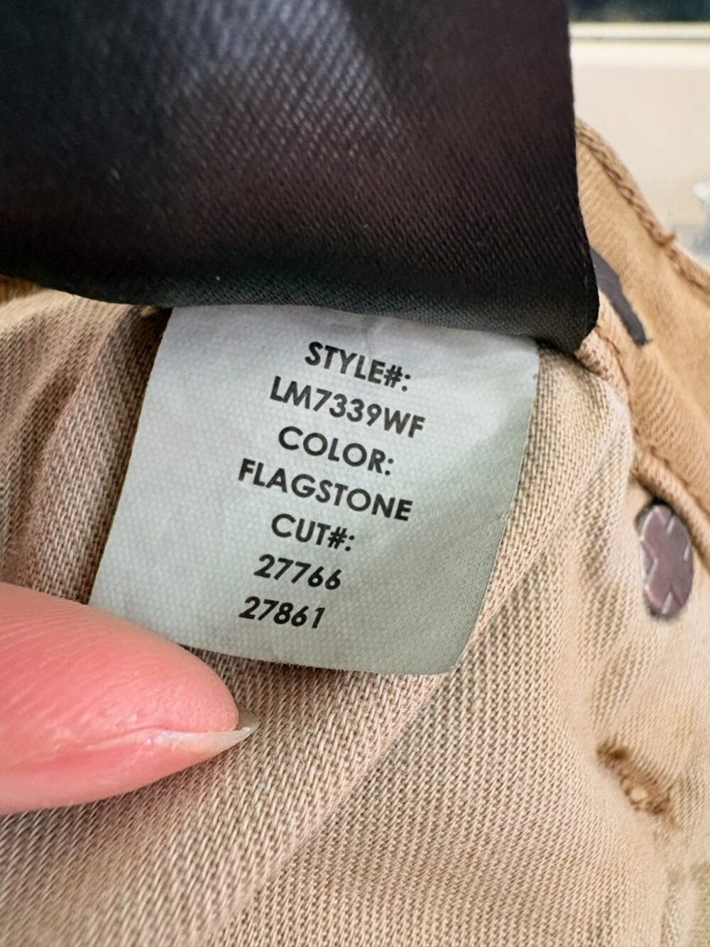 Liverpool Tan Kennedy Raw Hem Straight Crop Jeans Size 10/30 - Picture 7 of 7